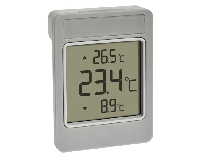 TFA Fensterthermometer Digital Windoo grau 9x6.6x2.1 cm -25…+70°C in  präsentiert im Onlineshop von KAQTU Design AG. Thermometer ist von TFA