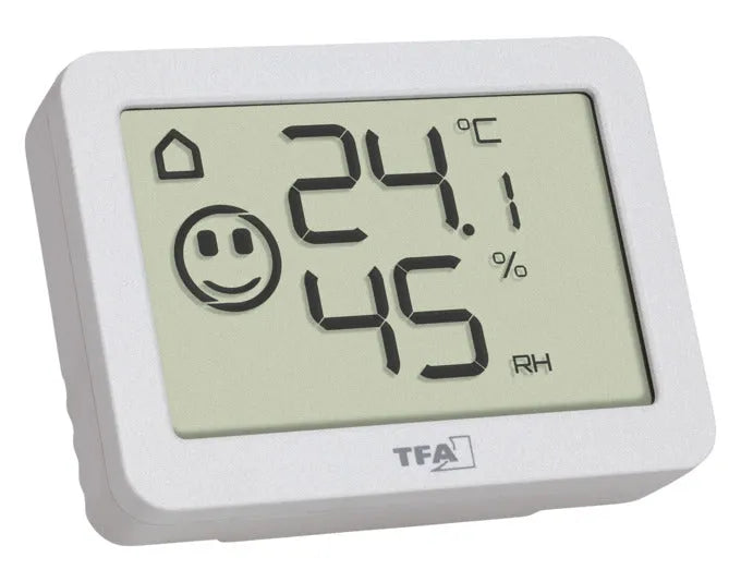 TFA Thermometer-Hygrometer Digital weiss 4x5.5x1.5 cm -10…+60°C in  präsentiert im Onlineshop von KAQTU Design AG. Thermometer ist von TFA