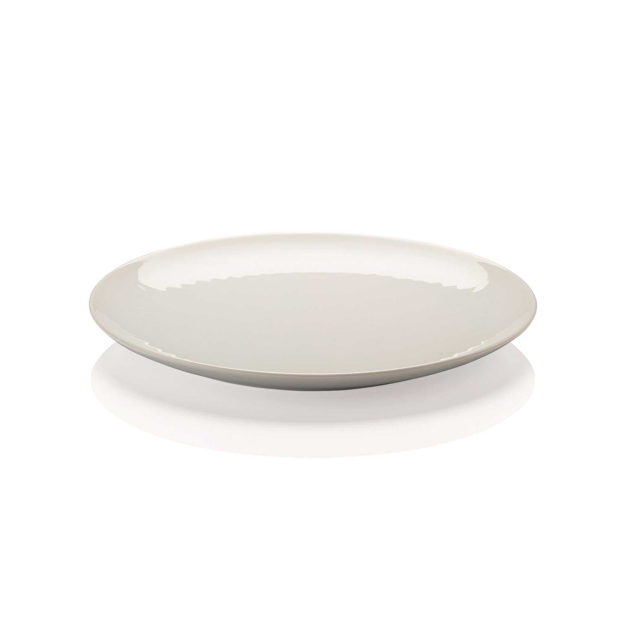 Eleganter Joyn Speiseteller in strahlendem Weiß, 27 cm Durchmesser, ideal für stilvolle Tischdekorationen und exquisite Mahlzeiten.