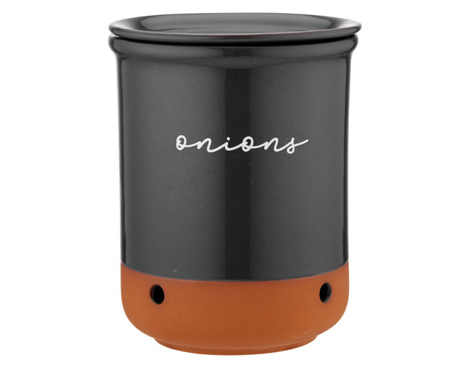 LADELLE Vorratstopf Onion Eco charcoal ø 16.5x21 cm in  präsentiert im Onlineshop von KAQTU Design AG. Küchenhelfer ist von LADELLE