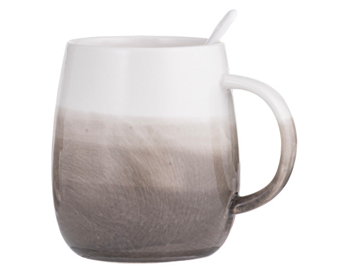 LADELLE Tasse mit Löffel 2er Set Immerse bluegreen 0.38 l in  präsentiert im Onlineshop von KAQTU Design AG. Glas ist von LADELLE