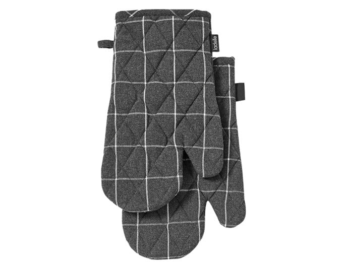 LADELLE Ofenhandschuh Eco Check grey 18x33 cm 2 Stk. in  präsentiert im Onlineshop von KAQTU Design AG. Backutensilien ist von LADELLE