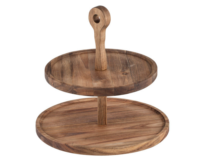 LADELLE Etagere rund Akazie Gather 30x30x27.5 cm in  präsentiert im Onlineshop von KAQTU Design AG. Küchenhelfer ist von LADELLE
