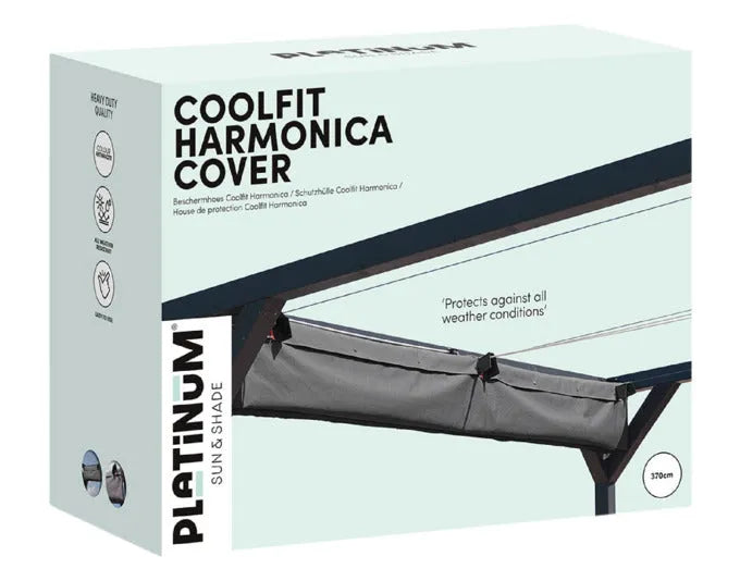 Hochwertige Schutzhülle für Harmonica 370 cm, robust, wetterfest, idealer Schutz für Ihre Outdoor-Möbel.