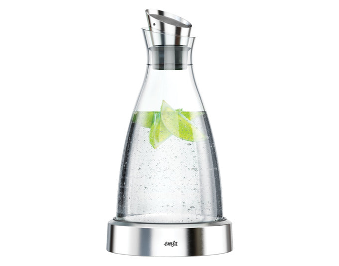 EMSA Kühlkaraffe Flow 1 Liter Glas/Edelstahl in  präsentiert im Onlineshop von KAQTU Design AG. Karaffe ist von EMSA