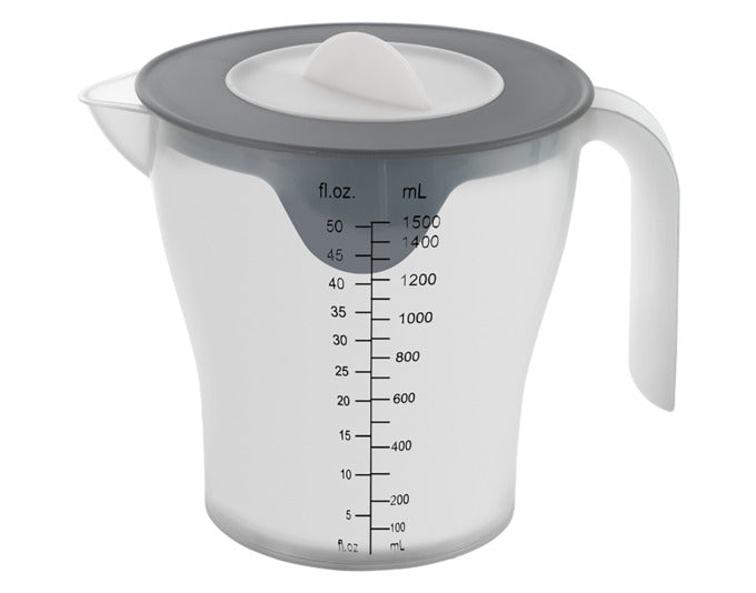 METALTEX Mess-/Rührbecher mit Spritzschutz-/Deckel mit Skala und Ausgiesser 1.5 l in  präsentiert im Onlineshop von KAQTU Design AG. Küchenhelfer ist von METALTEX