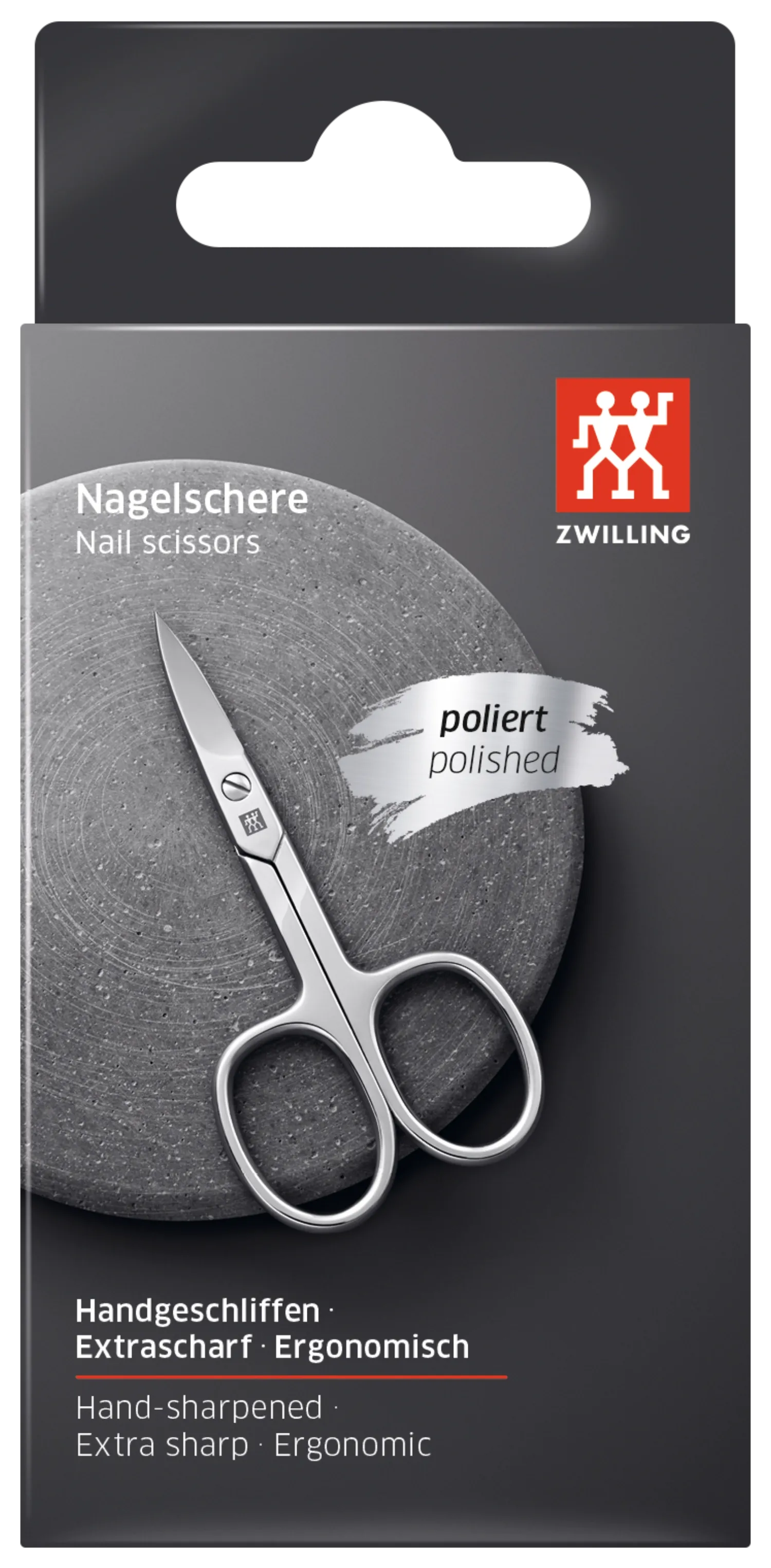 Zwilling Classic INOX: 90mm polierte Schere für perfekte Nagelpflege.