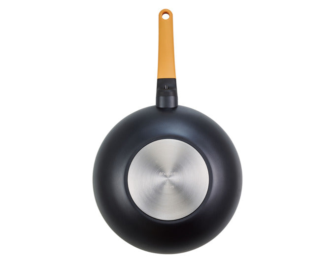 Hochwertiger BRABANTIA Wok Tasty+ aus recyceltem Material, 30 cm Durchmesser, ideal für gesundes Kochen und nachhaltige Küche.