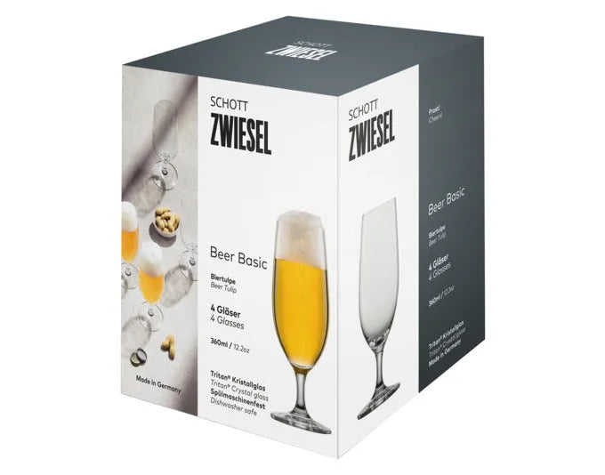 Elegante Biertulpen von SCHOTT ZWIESEL, 0.3 l, 4er-Set, ideal für Biergenuss, hochwertiges Glasdesign, langlebig und stilvoll.