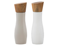<tc>LADELLE</tc> Macina sale e pepe Essentials, bianco/pietra, 19,5 cm