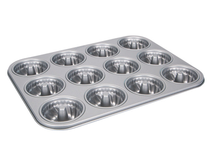 STÄDTER Backblech Gugelhupf Mini 35x27 cm 12er silber We love Baking in  präsentiert im Onlineshop von KAQTU Design AG. Backform / Backblech ist von STÄDTER