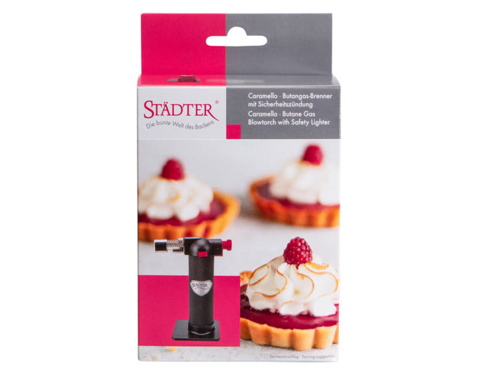 Praktischer Flambierbrenner von STÄDTER, ideal für Desserts und mehr. Kompakt, sicher und einfach zu bedienen. Perfekt für die Küche.
