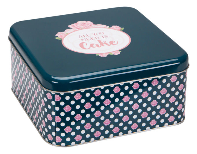 STÄDTER Gebäckdose All you need is Cake 16.5x16.5x8 cm bunt eckig in  präsentiert im Onlineshop von KAQTU Design AG. Aufbewahrungsdose ist von STÄDTER