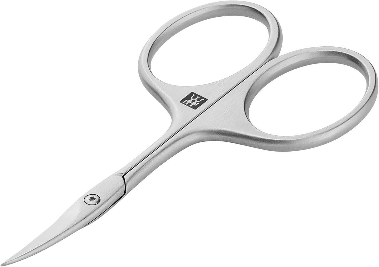 Hautschere in mattierter Ausführung, 90 mm lang, perfekt für exakte Hautpflege bei Maniküre und Pediküre, mit komfortablem Griff.