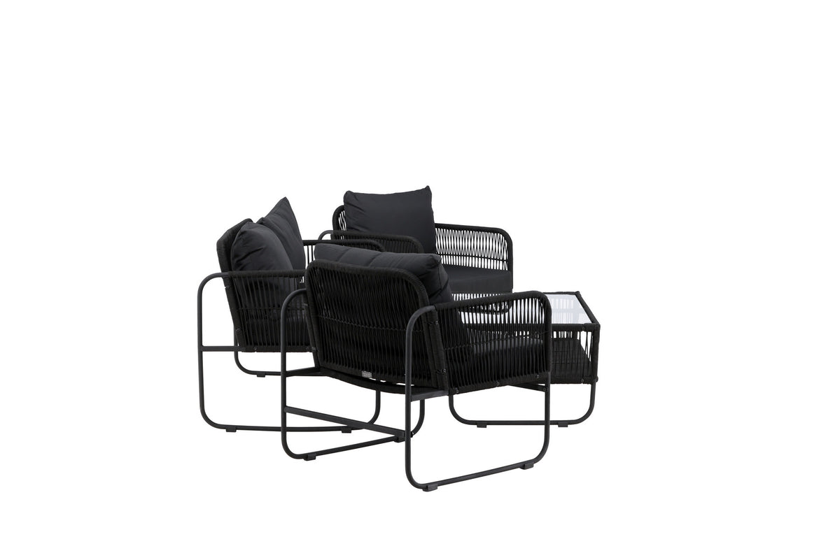 Utah Sofagarnitur in Schwarz präsentiert im Onlineshop von KAQTU Design AG. Loungeset ist von Venture Home