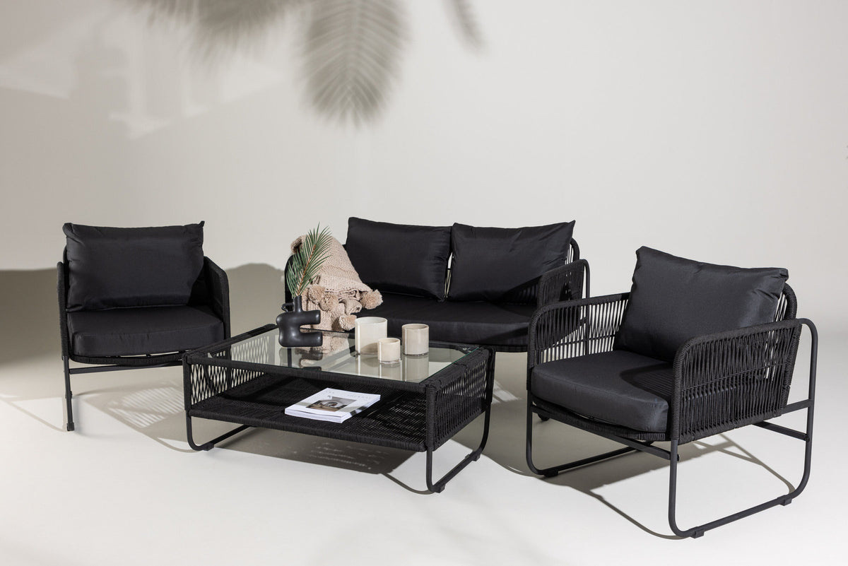 Utah Sofagarnitur in Schwarz präsentiert im Onlineshop von KAQTU Design AG. Loungeset ist von Venture Home