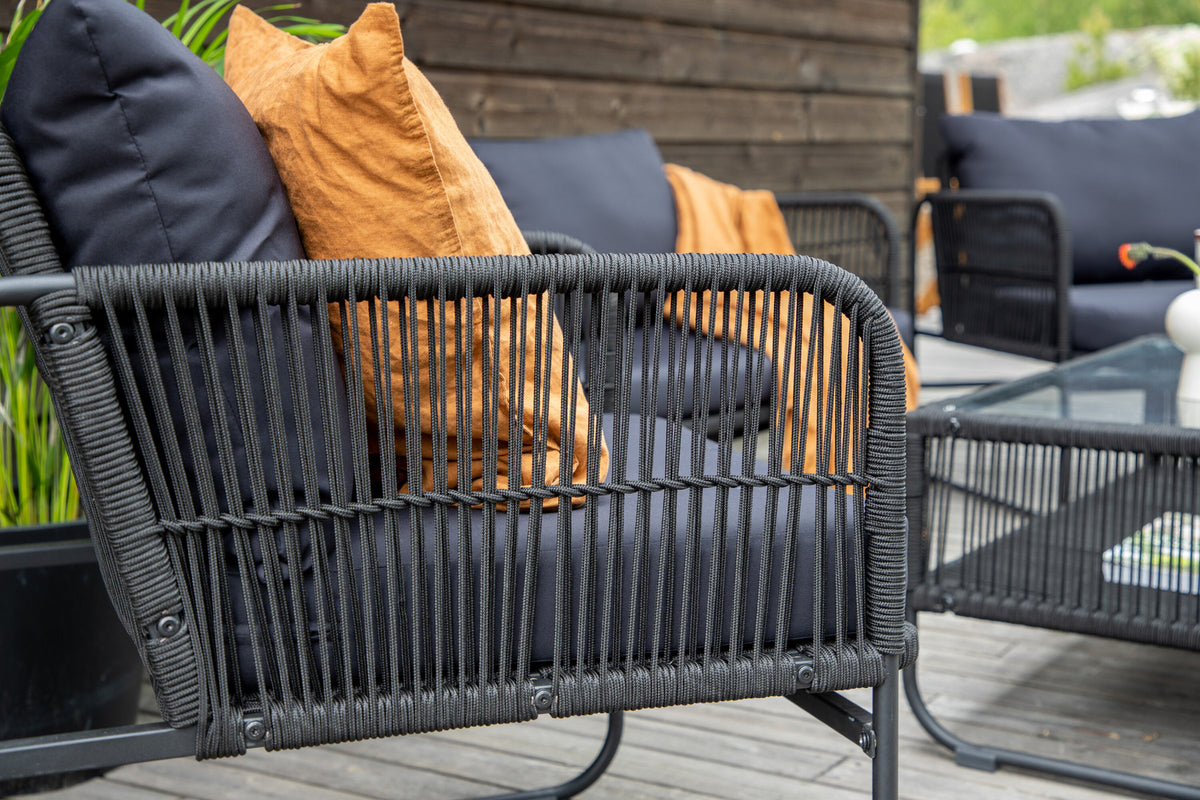Utah Sofagarnitur in Schwarz präsentiert im Onlineshop von KAQTU Design AG. Loungeset ist von Venture Home