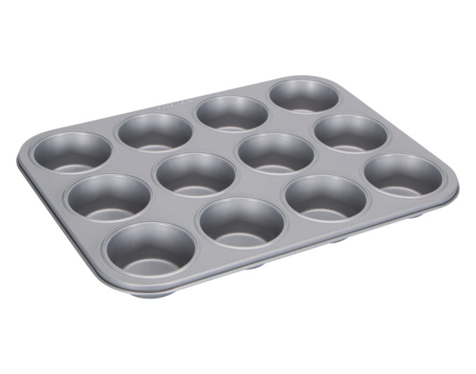 STÄDTER Muffin / Cupcake Blech 35x27 cm 12er silber We love Baking in  präsentiert im Onlineshop von KAQTU Design AG. Backform / Backblech ist von STÄDTER