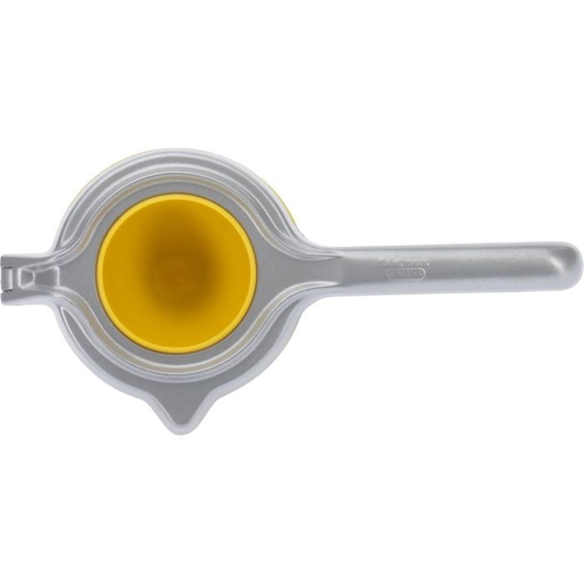 Hochwertige Fruchtpresse Limona von Westmark, ideal für Zitrusfrüchte, kompakt und robust, Maße: 24x11.5x7cm, einfach zu reinigen.