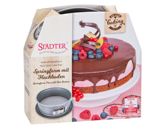 Springform 20x7 cm, silber, ideal für Backfreunde. Hochwertig, langlebig, perfekt für Kuchen und Torten. Backspaß garantiert!