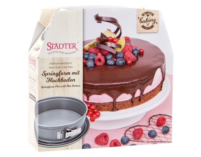 Springform 24x7 cm, silber, ideal für Backen. Hochwertig, langlebig, perfekt für Kuchen und Torten. We love Baking von STÄDTER.