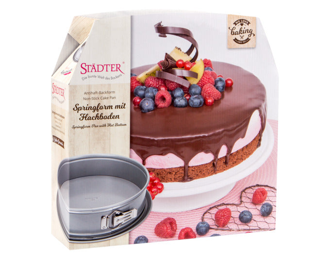Springform 28 cm, 7 cm hoch, silber, ideal für Backen. Hochwertig, langlebig, perfekt für Kuchen und Torten.