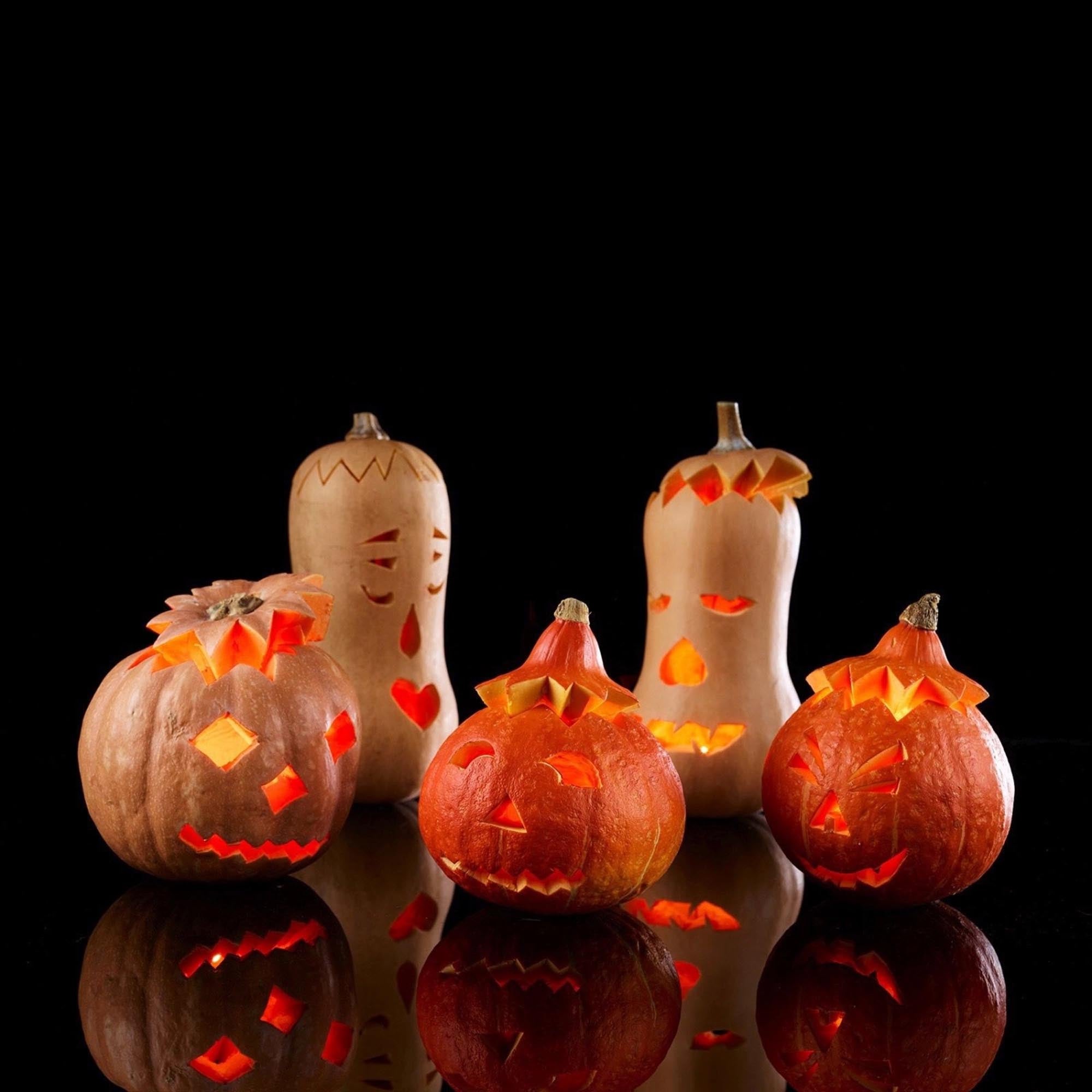 Kreatives 4-teiliges Kürbis-Schnitz-Set von Westmark, perfekt für detailreiche Halloween-Dekorationen und präzises Arbeiten.