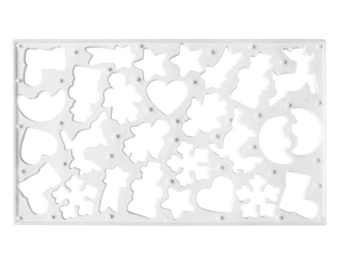 STÄDTER Ausstecher Keksausstecherbrett 37x22 cm weiss mit 9 Motiven in  präsentiert im Onlineshop von KAQTU Design AG. Ausstecher ist von STÄDTER