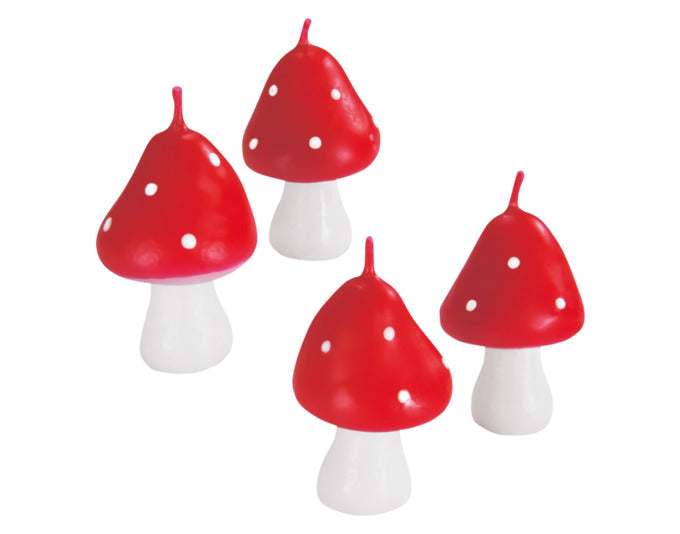 STÄDTER Kerzen Fliegenpilz 5 cm 4-teilig rot in  präsentiert im Onlineshop von KAQTU Design AG. Dekoration ist von STÄDTER