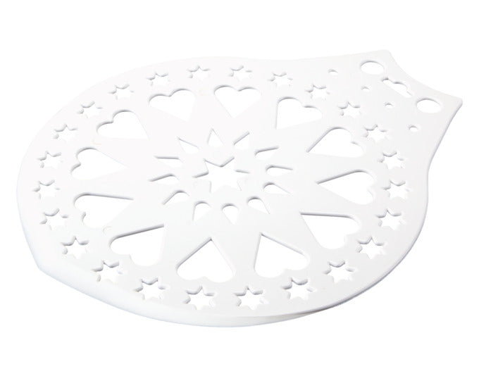 STÄDTER Kuchenheber und Verzierschablone ø 28 cm weiss in  präsentiert im Onlineshop von KAQTU Design AG. Dekoration ist von STÄDTER