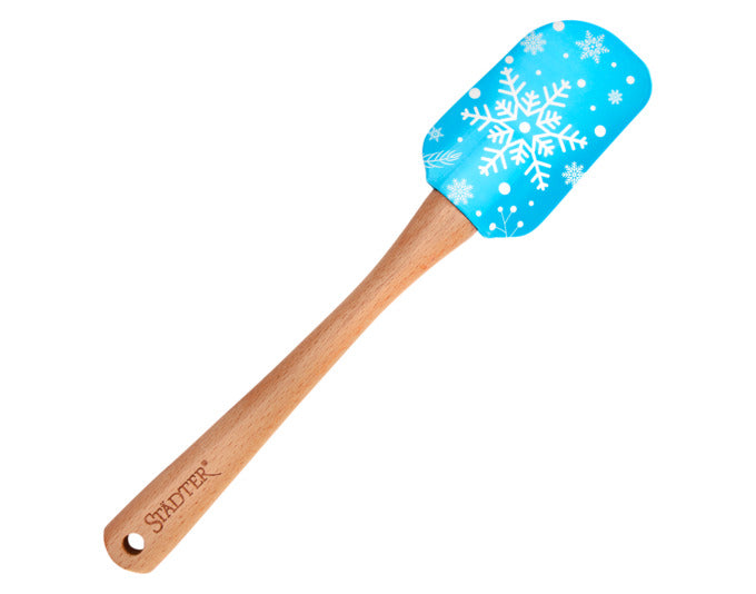 STÄDTER Teigschaber Schneeflocke 25 cm Holz / Silikon in  präsentiert im Onlineshop von KAQTU Design AG. Backutensilien ist von STÄDTER