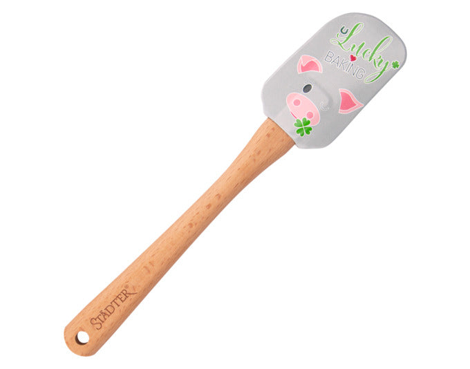 STÄDTER Teigschaber Lucky Baking 25 cm Holz / Silikon in  präsentiert im Onlineshop von KAQTU Design AG. Backutensilien ist von STÄDTER
