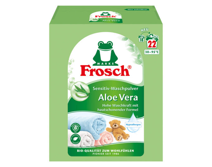 FROSCH Waschpulver Sensitiv Aloe Vera 1.45 kg in  präsentiert im Onlineshop von KAQTU Design AG. Reinigungsmittel ist von FROSCH