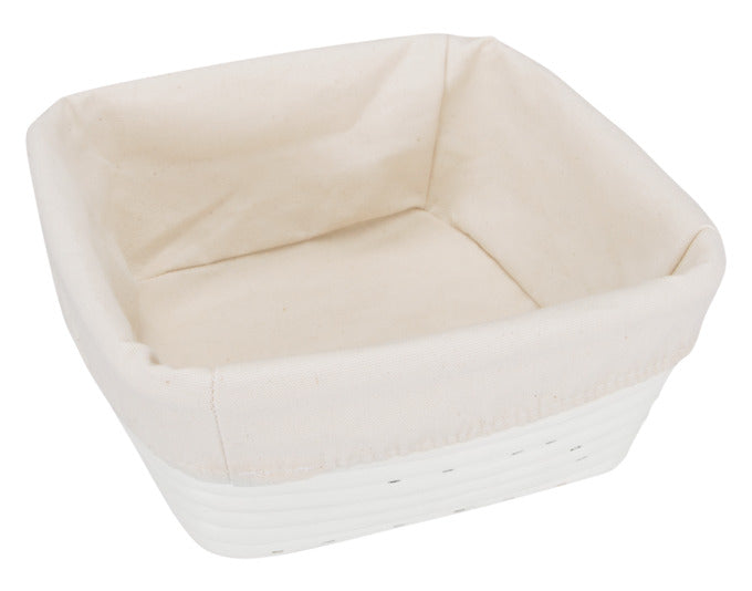 STÄDTER Gärkorb Quadrat 22x22x8.5 cm mit Leinenüberzug in  präsentiert im Onlineshop von KAQTU Design AG. Schale ist von STÄDTER