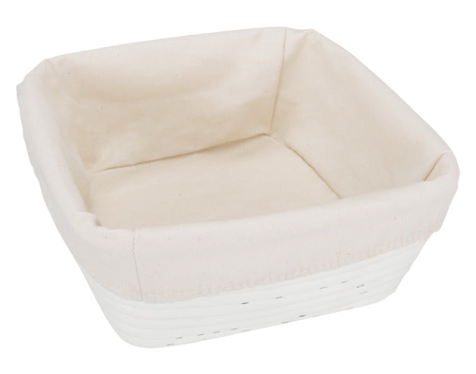 STÄDTER Gärkorb Quadrat 25x25x8.5 cm mit Leinenüberzug in  präsentiert im Onlineshop von KAQTU Design AG. Schale ist von STÄDTER