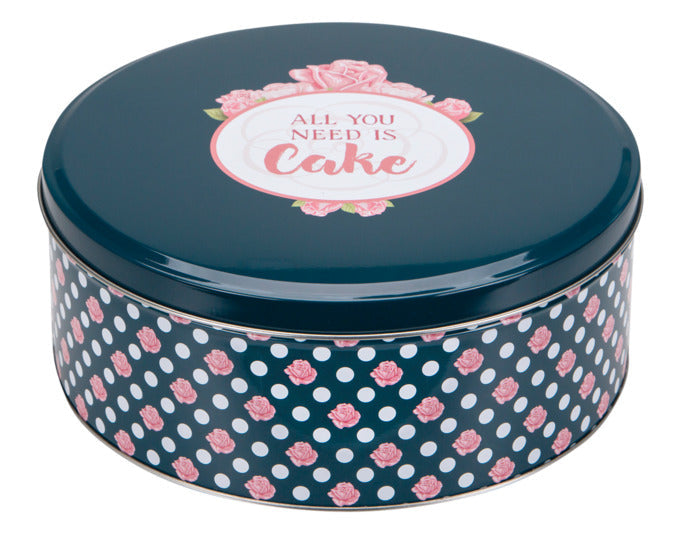 STÄDTER Gebäckdose All you need is Cake ø 22x9.5 cm bunt rund in  präsentiert im Onlineshop von KAQTU Design AG. Aufbewahrungsdose ist von STÄDTER