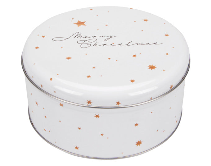 STÄDTER Gebäckdose Merry Christmas ø 16.5x8 cm weiss rund in  präsentiert im Onlineshop von KAQTU Design AG. Aufbewahrungsdose ist von STÄDTER