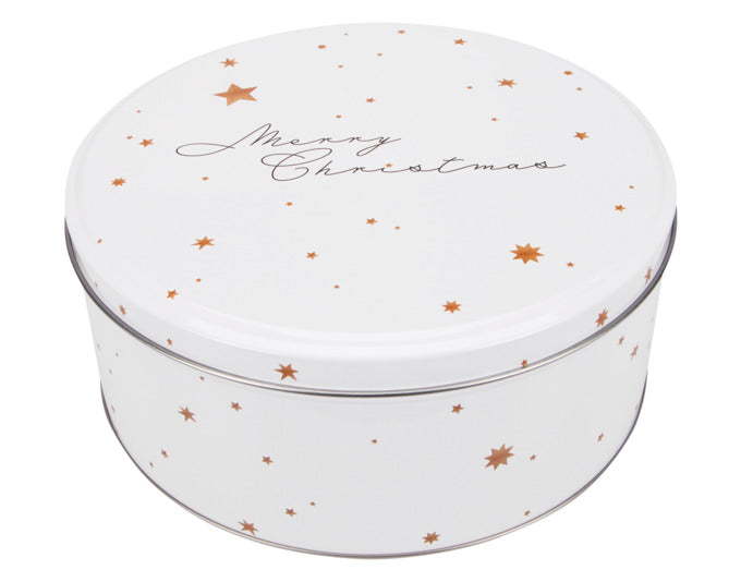 STÄDTER Gebäckdose Merry Christmas ø 22x9.5 cm weiss rund in  präsentiert im Onlineshop von KAQTU Design AG. Aufbewahrungsdose ist von STÄDTER