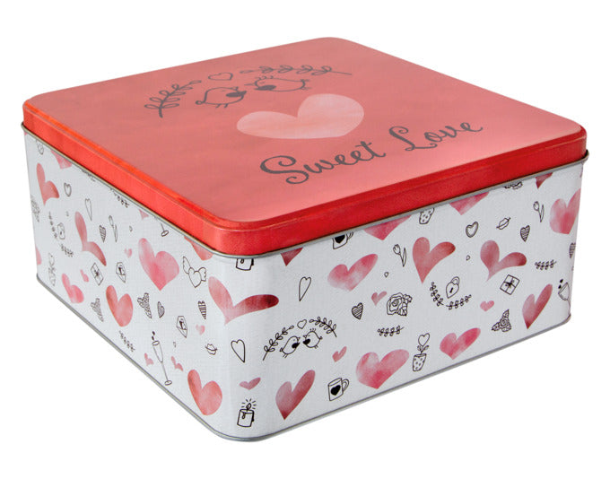 STÄDTER Gebäckdose Sweet Love 21x21x10 cm bunt eckig in  präsentiert im Onlineshop von KAQTU Design AG. Aufbewahrungsdose ist von STÄDTER