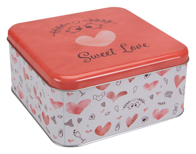 STÄDTER Gebäckdose Sweet Love 16.5x16.5x8 cm bunt eckig in  präsentiert im Onlineshop von KAQTU Design AG. Aufbewahrungsdose ist von STÄDTER