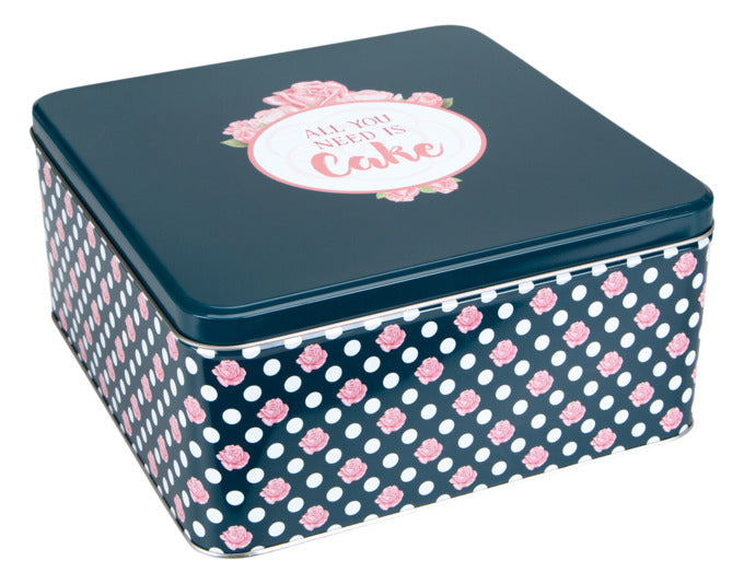 STÄDTER Gebäckdose All you need is Cake 21x21x10 cm bunt eckig in  präsentiert im Onlineshop von KAQTU Design AG. Aufbewahrungsdose ist von STÄDTER