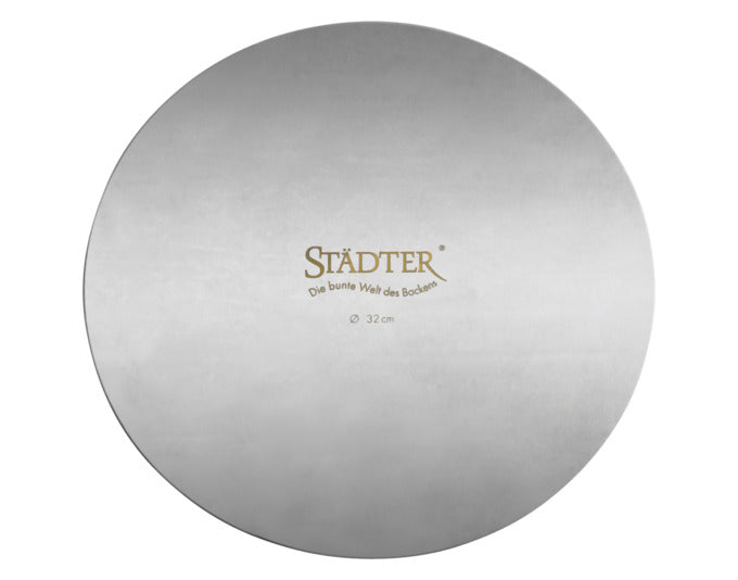 STÄDTER Tortenunterlage ø 32 cm rund Edelstahl in  präsentiert im Onlineshop von KAQTU Design AG. Kuchenuntersatz ist von STÄDTER