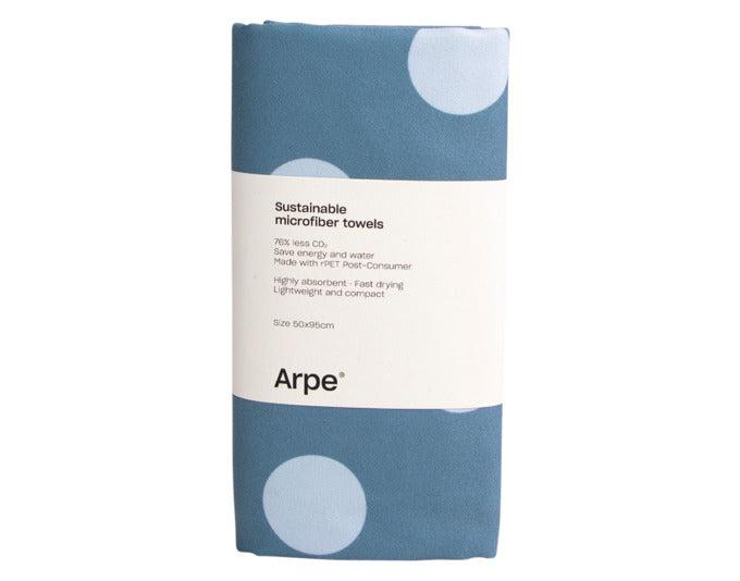 Hochwertiges ARPE Handtuch in steel blue mit Dots-Design, 50x95 cm, weich, saugfähig und stilvoll für Ihr Badezimmer.