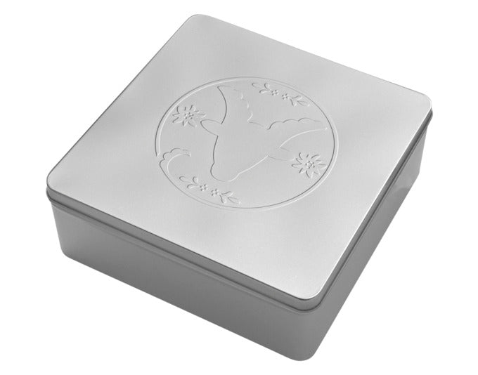 STEINLIN Weissblechdose Kuh 19.5x19.5x7 cm in  präsentiert im Onlineshop von KAQTU Design AG. Aufbewahrungsdose ist von STEINLIN