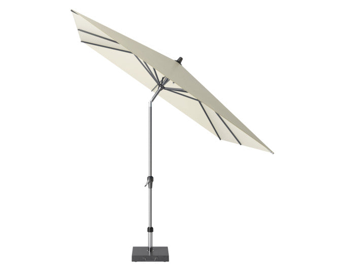 Moderner Sonnenschirm Riva 250x250 cm in ecru und anthrazit, idealer Schutz vor Sonne und Regen, stilvoll und funktional.