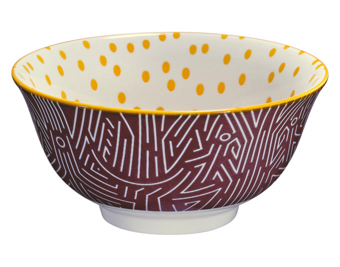 CILIO Bowl Amici Waben Porzellan 850 ml ø 18x8 cm in  präsentiert im Onlineshop von KAQTU Design AG. Schale ist von CILIO