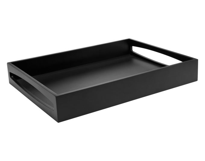 LEOPOLD Serviertablett 40x30x6 cm MDF schwarz