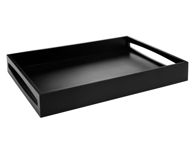 LEOPOLD Serviertablett 47.5x35x6 cm MDF schwarz