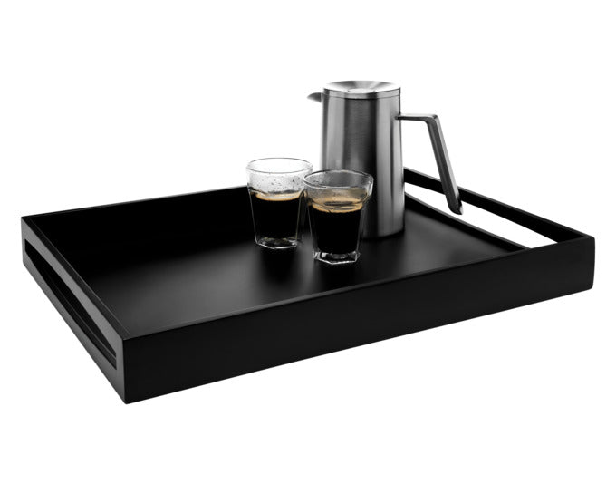 LEOPOLD Serviertablett 47.5x35x6 cm MDF schwarz