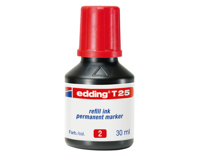 EDDING Nachfülltinte Permanentmarker T-25 30 ml rot in  präsentiert im Onlineshop von KAQTU Design AG. Reinigungsmittel ist von EDDING